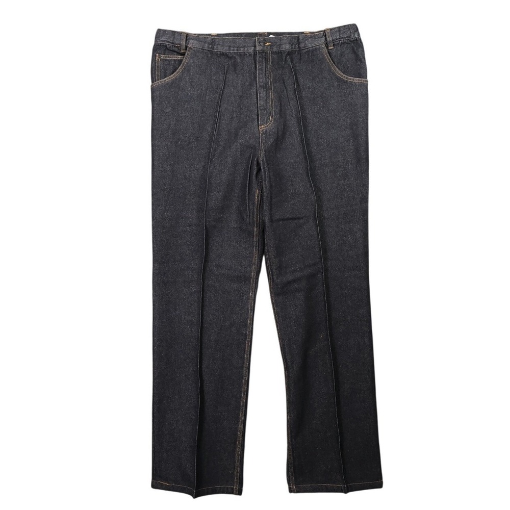 Haband Tailgater Jeans Mens 42x33 Black Excellent Fit Forever Cotton Straight